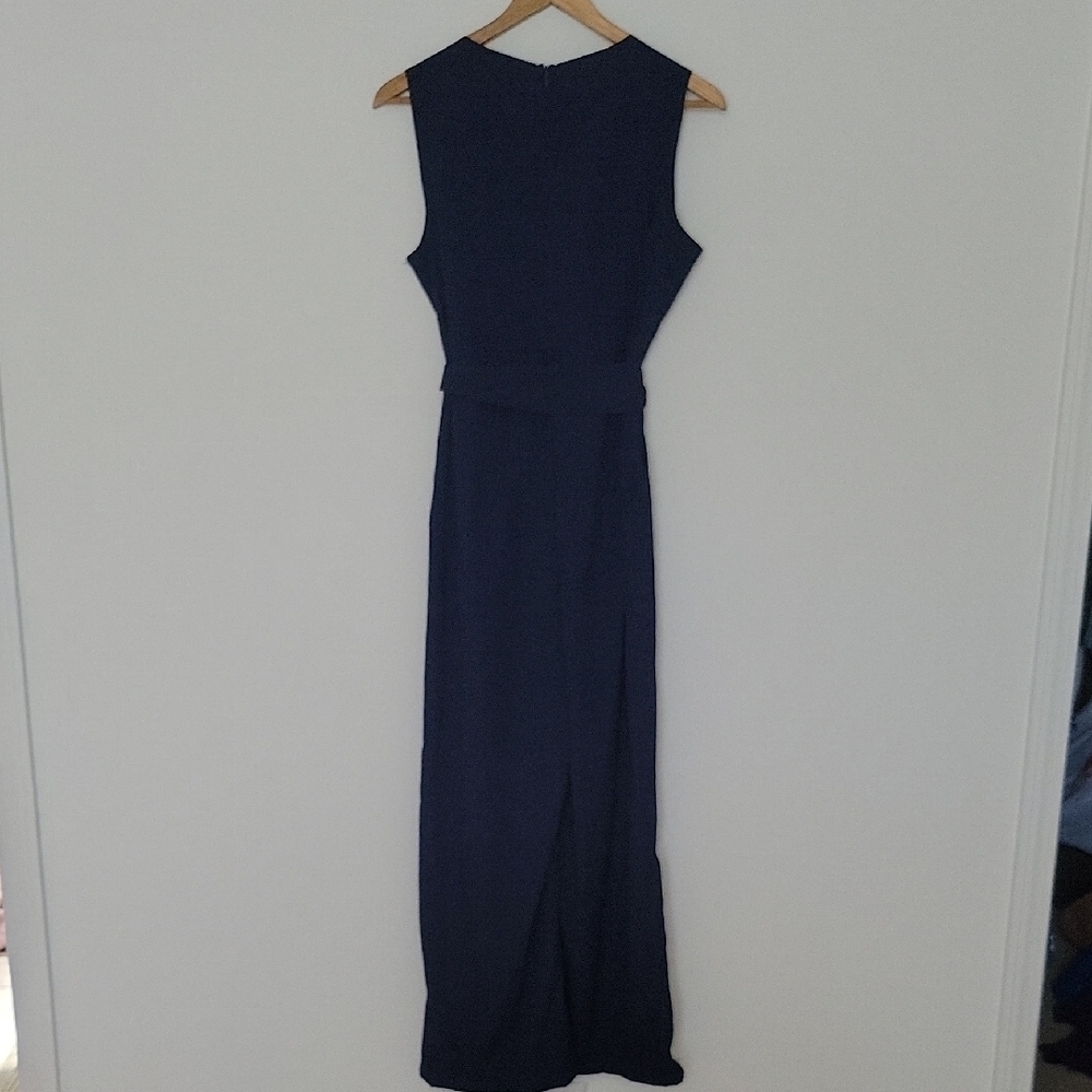 Sleeveless Navy Jumpsuit - Picture 3 of 5
